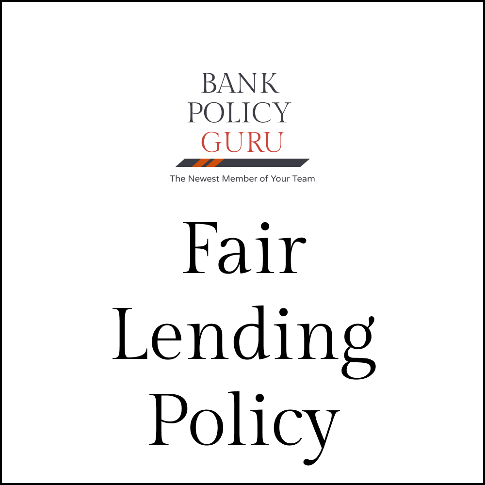 Fair Lending Policy – 13 Pages – 3400 Words