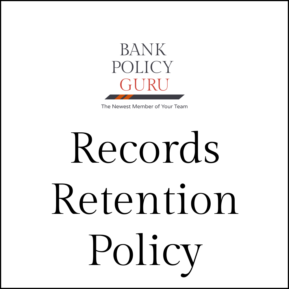 Records Retention Policy – 9 Pages – 1600 Words