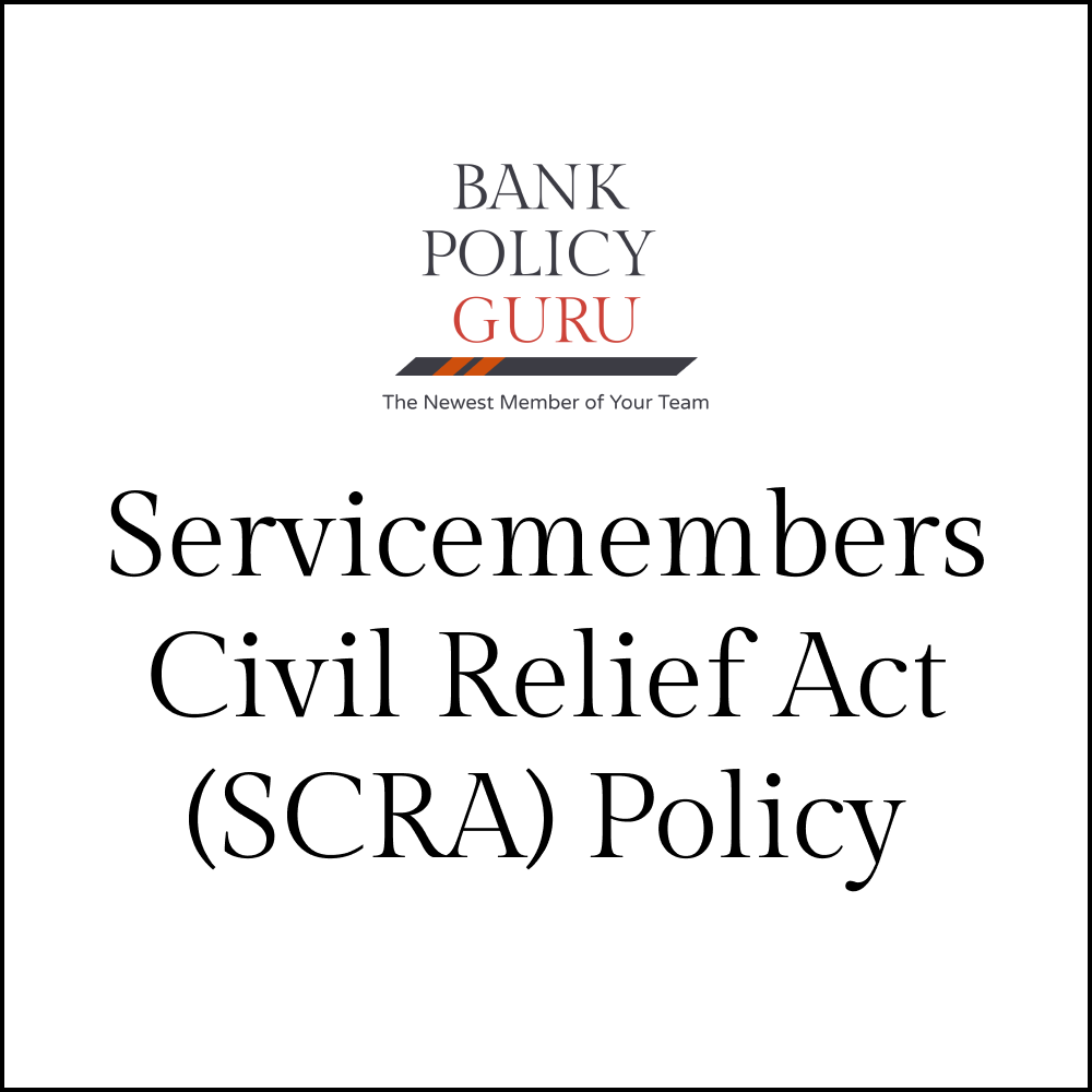 Servicemembers Civil Relief Act (SCRA) Policy – 8 Pages – 1700 Words